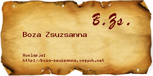 Boza Zsuzsanna névjegykártya